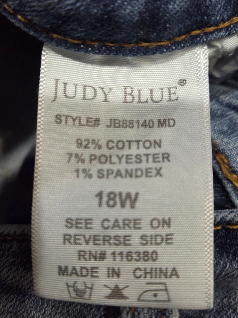 Judy Blue Medium Wash Straight Jeans with Raw Hem - Picture 8 of 8